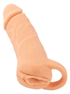2-in-1 Extension & Masturbator 18,5 cm Penisförlängare