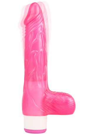 Luv Pleaser Pink Vibrator 20 cm Dildo med vibrator
