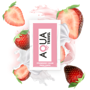 Aqua Travel - Vattenbaserad glidmedel med jordgubbskräm, 6 ml