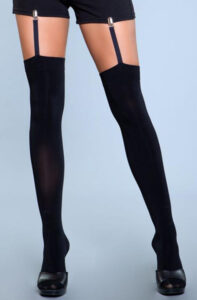 BeWicked Hanging On Garter Stockings S/M/L Svarta Stay ups