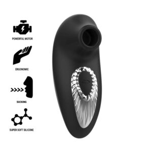 Black - Drake Deluxe Silikon Lufttrycksvibrator - Svart