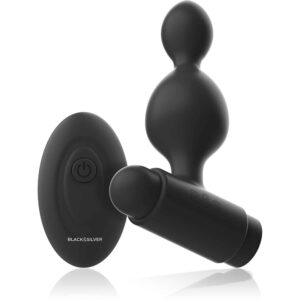 Black - Tucker Analplugg i Silikon med Fjärrkontroll - Small
