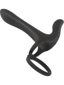 Black Velvets: Parvibrator med Penis- & Pungring