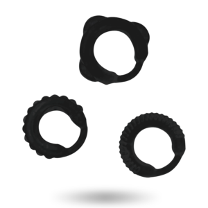 C-Ring Set Svart - 3-pack penisringar