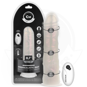 Cock Miller - dildo med sugkopp, ljus och vibration 20,5 cm