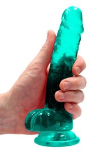 Crystal Clear dildo 17 cm, Turkos