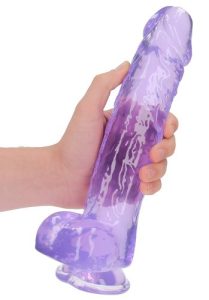 Crystal Clear dildo 25 cm, Purple