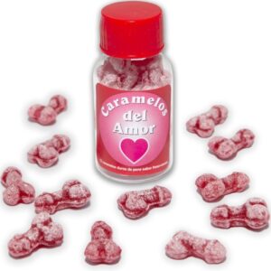 DIABLO PICANTE – 12 PENIS-SHAPED LOVE CANDIES STRAWBERRY/CHERRY