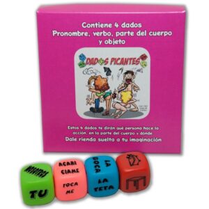 DIABLO PICANTE – 4 DICE GAME OF PRONOUN, VERB, PART OF THE BODY AND PLACE