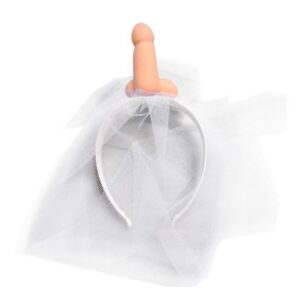 DIABLO PICANTE – WHITE BRIDAL VEIL WITH PENIS