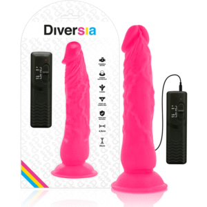 Diversia flexible vibrating dildo 21 cm – Pink