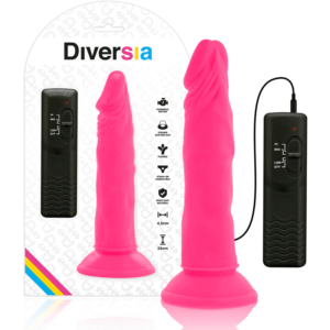 Diversia flexible vibrating dildo 23 cm – Pink