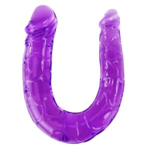 Dubbel Dildo i Lila - Flexibel Gelé