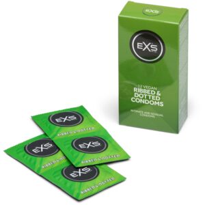 EXS 3in1 Comfy Fit Ribbed&Dotted Kondomer 12 st - Klar