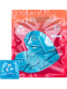 EasyGlide: Ribs and Dots Kondomer, 40-pack