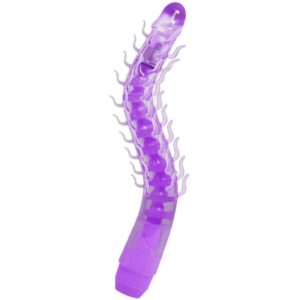 Flexibel vibrerande dildo med böjbar design - Lila 23,5 cm
