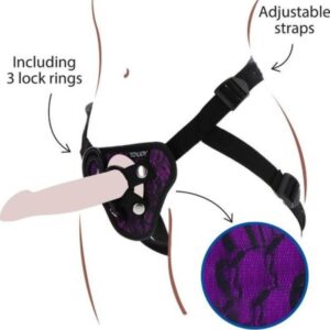 Get Real - Spetsig Penisring Harness i Lila