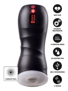 Hidden Desire Vibrating Twin Turbo Masturbator