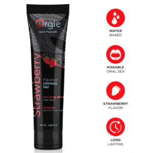 Jordgubbar Kyss-bart Glidmedel - Vattenbas 100 ml