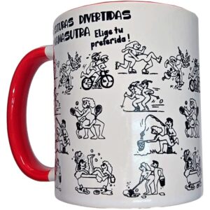 Kamasutra-mugg med röd handtag 370 ml