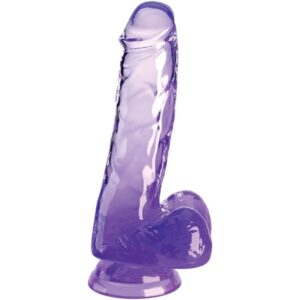 King Cock Clear Realistisk Dildo 13,5 cm Lila