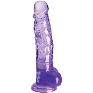 King Cock Clear - Transparent Dildo 16,5 cm Lila