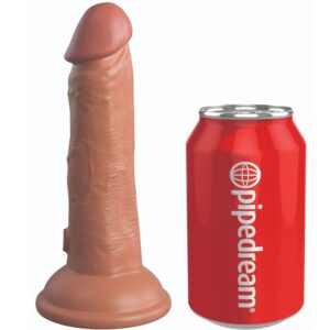 King Cock Elite Vibrerande Dildo i Silikon 15,2 cm Karamel