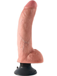 King Cock: Realistisk & Böjbar Dildovibrator, 23 cm