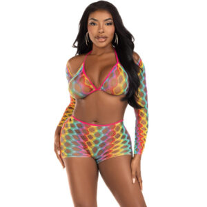 LEG AVENUE – THREE PIECE SET MULTICOLOR