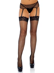 Leg Avenue Fishnet Stockings Black O/S Fishnet Strumpbyxa