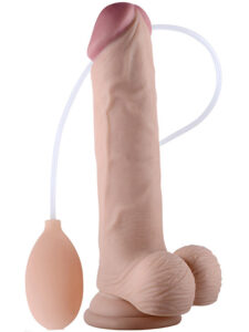 LoveToy: Sprutande Soft Dildo, 23 cm