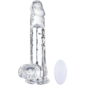 Loving Joy Fjärrkontrollerad Vibrerande Dildo - Klar