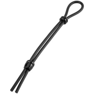 Malesation Cock-Grip Dubbel Lasso Penisring - Svart
