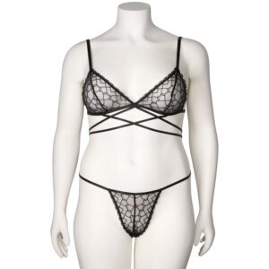 NORTIE Petra BH- och stringset - Svart - Plus size
