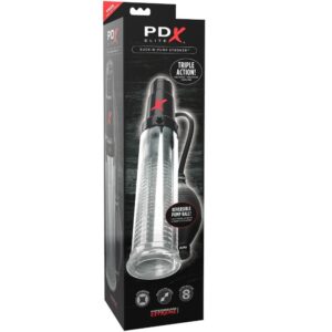 PDX Elite Suck N Pump - Vibrerande Masturbator med Pumpfunktion