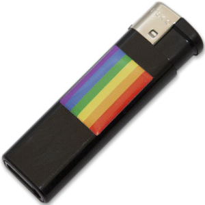 PRIDE – LIGHTER BLACK WITH LGBT FLAG