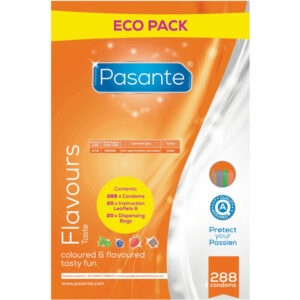 Pasante Flavors - Smakade Kondomer i Stor Förpackning 288-Pack