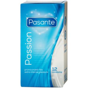 Pasante Passion Ribbed Kondomer 12 st - Klar