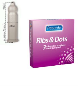 Pasante Ribs & Dots condoms 3st