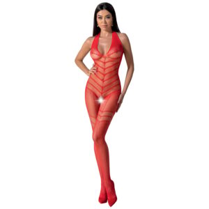 Passion BS100 Grenlös Halterneck Catsuit - Red