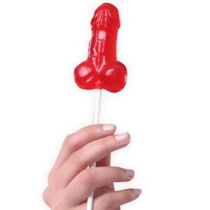 Penisformad godistuggummi jordgubb