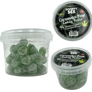 Penisformade godisbitar med cannabisarom - 20 st
