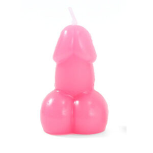 Penisformat ljus i fuchsia - skämtsamt dekorljus