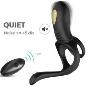 Penisring med vibration för par och anal plug - fjärrkontroll