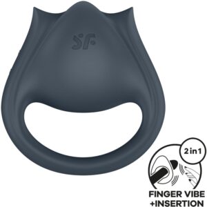 Perfect Pair 2 - Vibrerande penisring och fingervibratorGrå