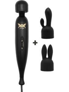 Pixey: Turbo Wand Vibrator + 2 Tillbehör