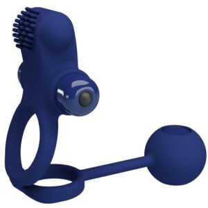 Pretty Love Remington - Dubbelvibrering Penisring med Plug