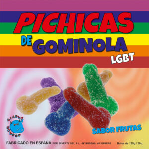 Pride - Fruktiga godisbitar i penisform med socker