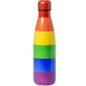 Pride - Metallisk varmvattenbehållare med LGBT-flagga