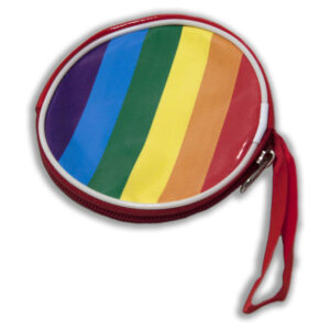 Pride - Rund plånbok med regnbågsflagga